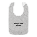 Personalised Embroidered Baby Bib