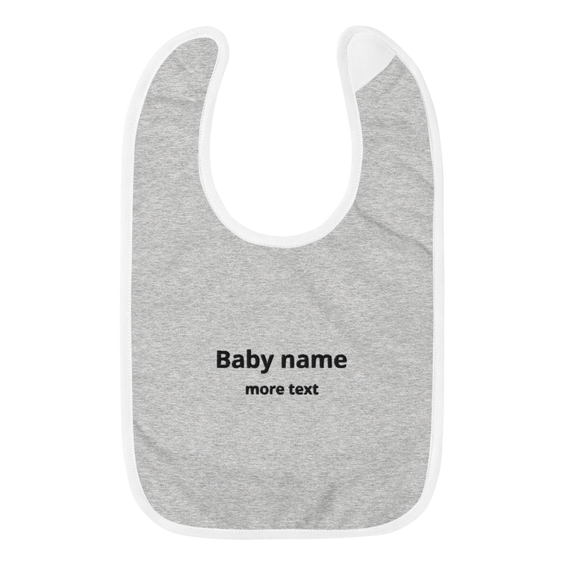 Personalised Embroidered Baby Bib