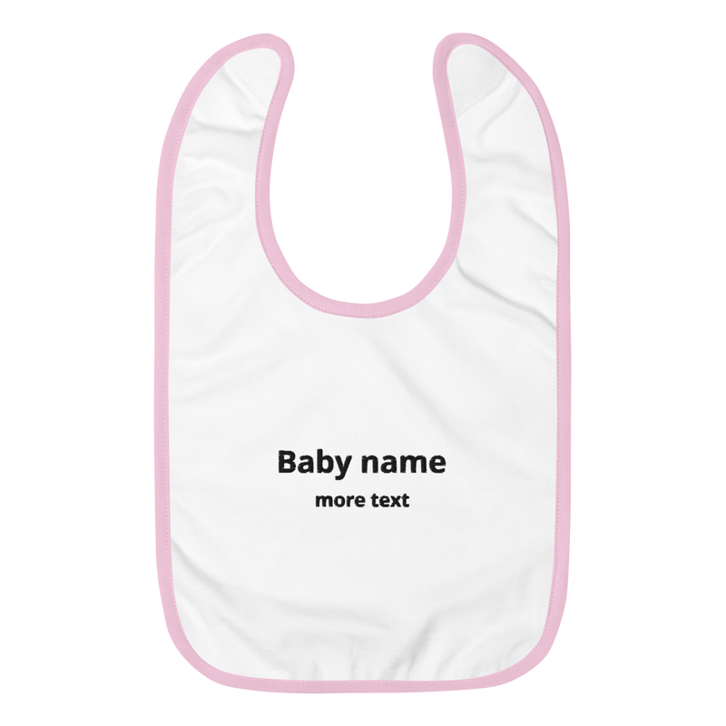 Personalised Embroidered Baby Bib