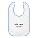 Personalised Embroidered Baby Bib